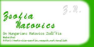 zsofia matovics business card